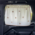 Parasol para ventana de coche de bebé, de algodón grueso bordado con dibujos animados, protección UV, ventosa, cortina deslizante instalada