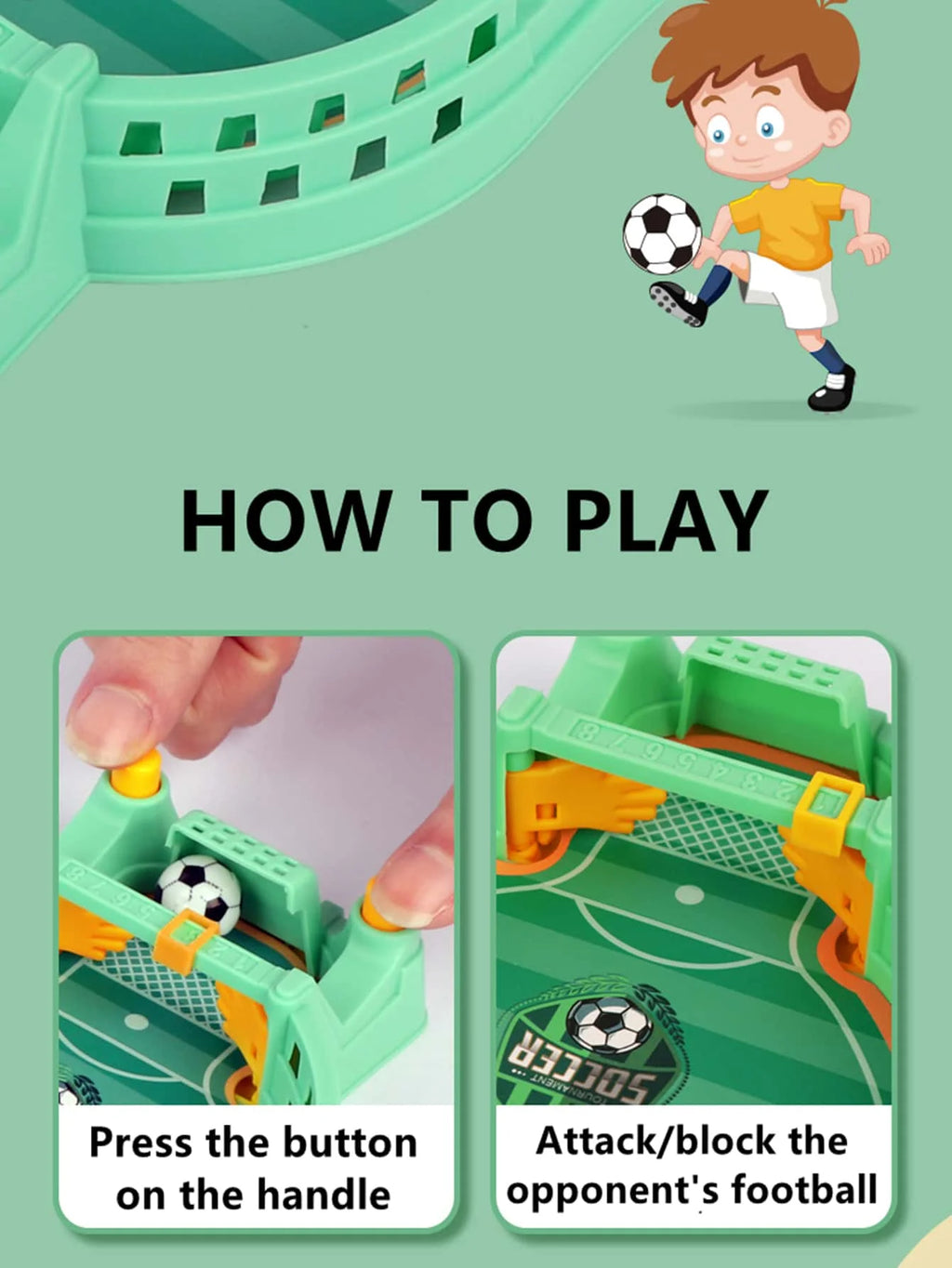 Minijuego interactivo de mesa de fútbol, juegos deportivos de competición, Catapulta de escritorio para juego familiar