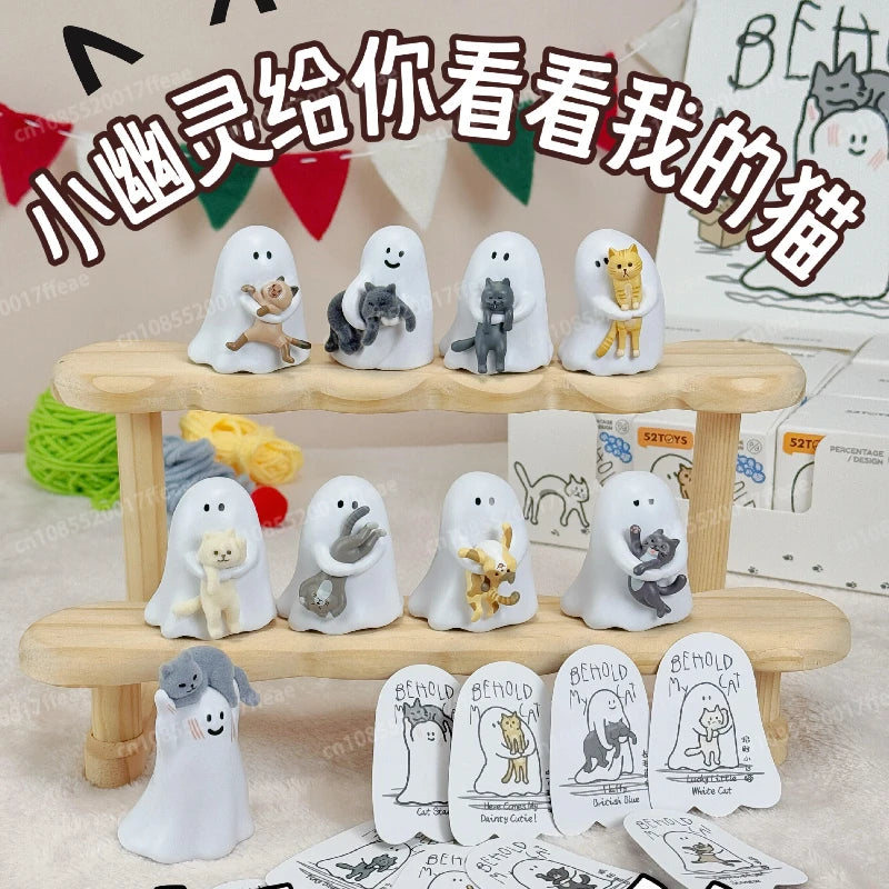 Ghody Behold My Cat Series, Caja Sorpresa con Figuras de Gatos, Lindas Mini Figuras de Anime Coleccionables, Decoración de Escritorio, Caja Misteriosa, Regalo para Niñas