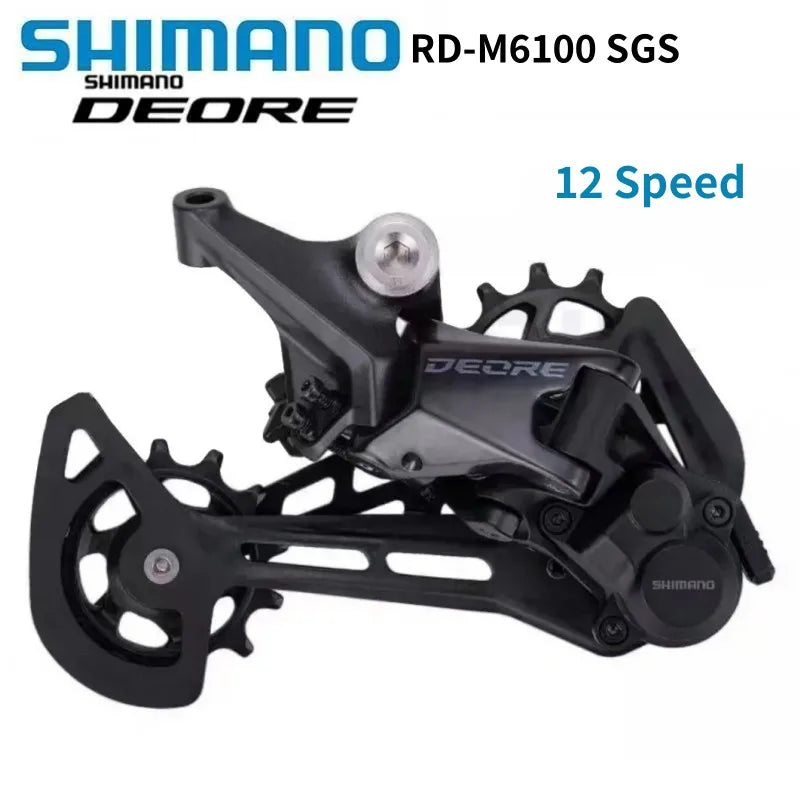 SHIMANO DEORE M6100 desviador trasero 12 velocidades MTB para bicicleta de montaña RD-M6100-SGS piezas de conducción accesorios de bicicleta originales