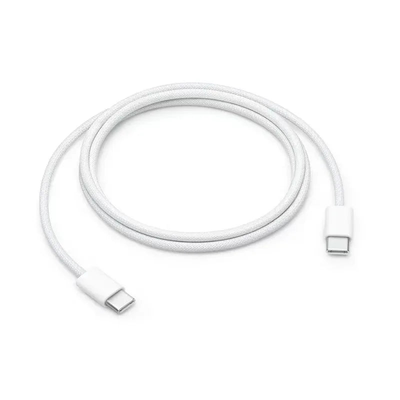 Cable USB C a C de carga rápida blanco, Cable cargador rápido USB tipo C trenzado de nailon de 60W para IPhone15/Samsung/Oppo/Vivo/Redmi A, 1 ud.