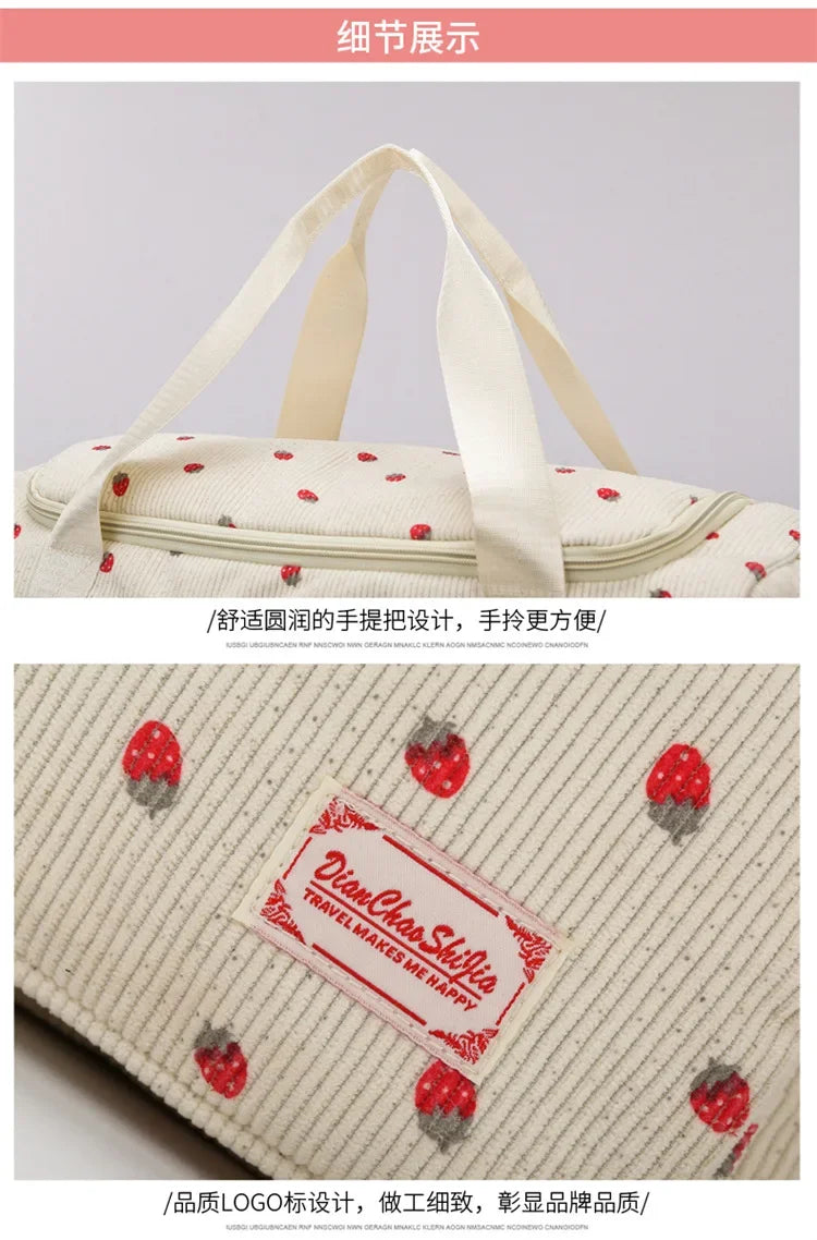 Bolsa de viaje de pana, bolsa de viaje de gran capacidad con compartimento para zapatos, bolsas deportivas para Fitness para mujer, bolsas de lona