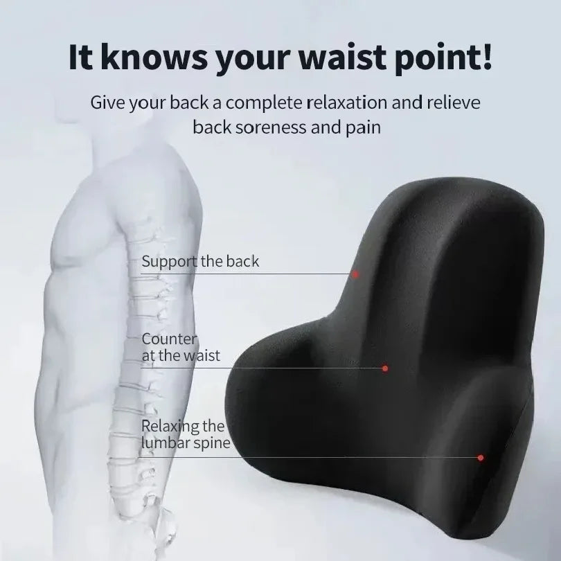 Cojín de Espuma Viscoelástica para Silla de Oficina con Soporte Lumbar, para Dolor de Espalda, Funda Lavable, Sistema de Alivio del Dolor para Silla de Escritorio
