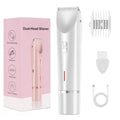 Maquinillas de afeitar eléctricas para mujer, Afeitadora eléctrica 2 en 1 para recortador de vello púbico IPX7, resistente al agua, uso húmedo y seco, Afeitadora de Bikini para el cuerpo
