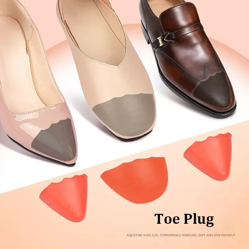 1 Par de Protectores de Puntera de PU Ajustables para Hombres y Mujeres, Plantillas Gruesas y Suaves para Alivio del Dolor, Protectores de Puntera para Zapatos