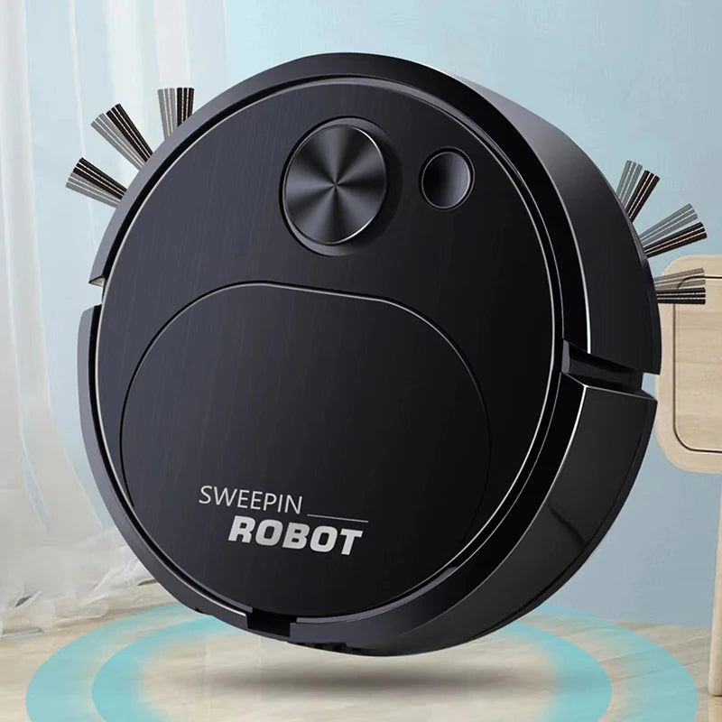 Aspiradora eléctrica automática para suelos 3 en 1, 1500Pa, fregona, recargable por USB, inalámbrica, para uso doméstico y de oficina