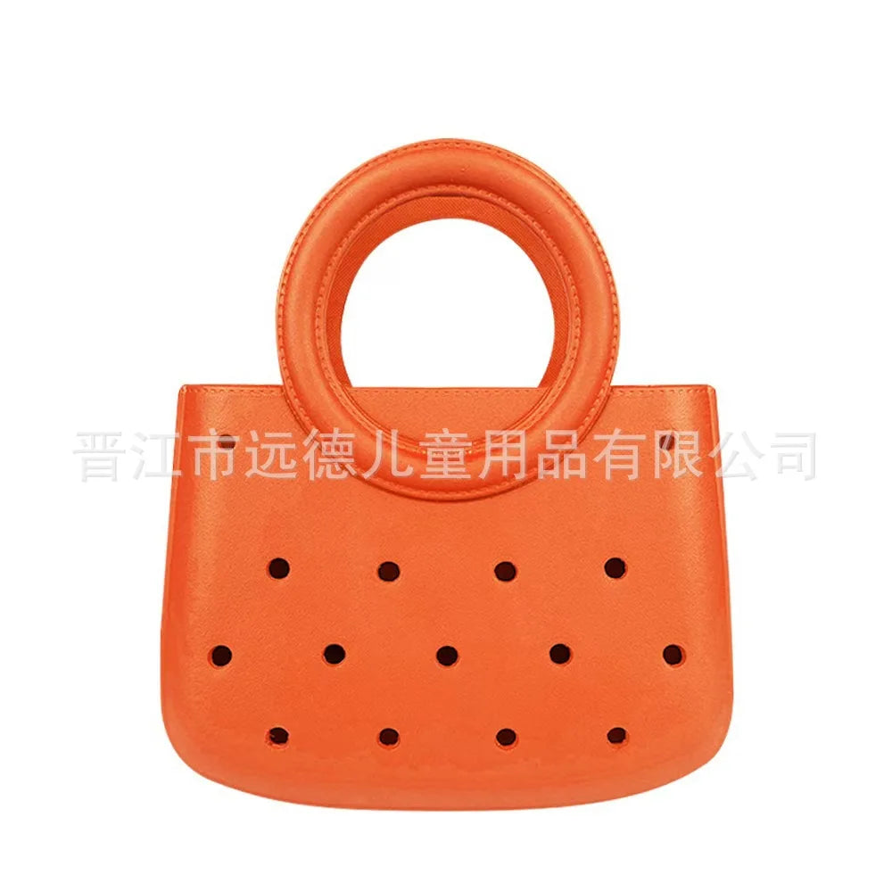 Bolsa de Almacenamiento Impermeable de Material EVA, Bolsa de Playa con Diseño Calado, Estilo Casual de Viaje, Tamaño Pequeño, para Uso Diario