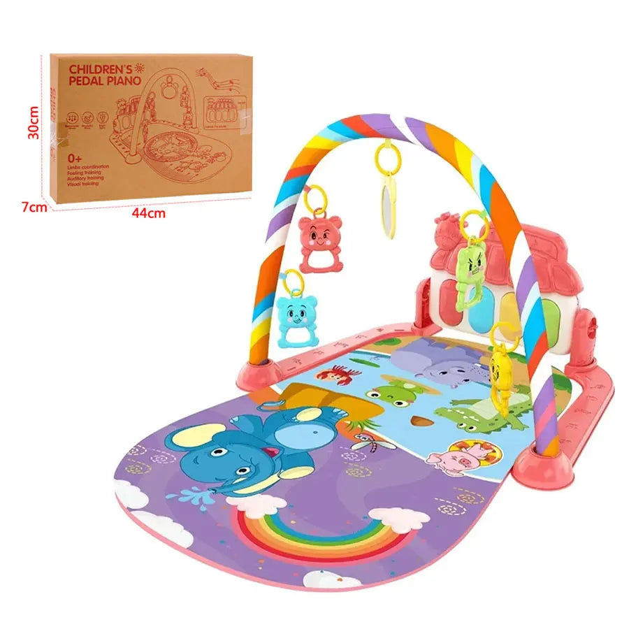 Tapete de juego para bebé, alfombra de actividades para gatear en gimnasio, juguetes para regalo de 0 a 12 meses, tapete de juego infantil, estante de música para niños pequeños, alfombra con teclado de Piano