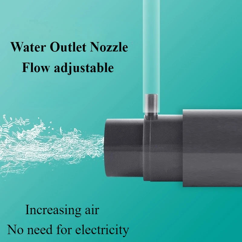Boquilla de salida de agua acrílica para acuario, adaptador de enriquecimiento de oxígeno, difusor de aire, bomba de agua de aire creciente, accesorios para pecera