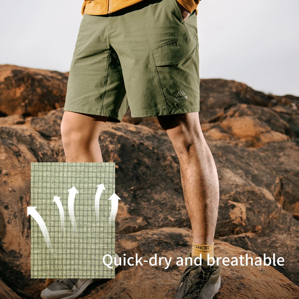 AONIJIE FM5222 pantalones cortos de secado rápido para hombre, verano, correr al aire libre, transpirables, de secado rápido, cinco pantalones, pantalones de entrenamiento físico
