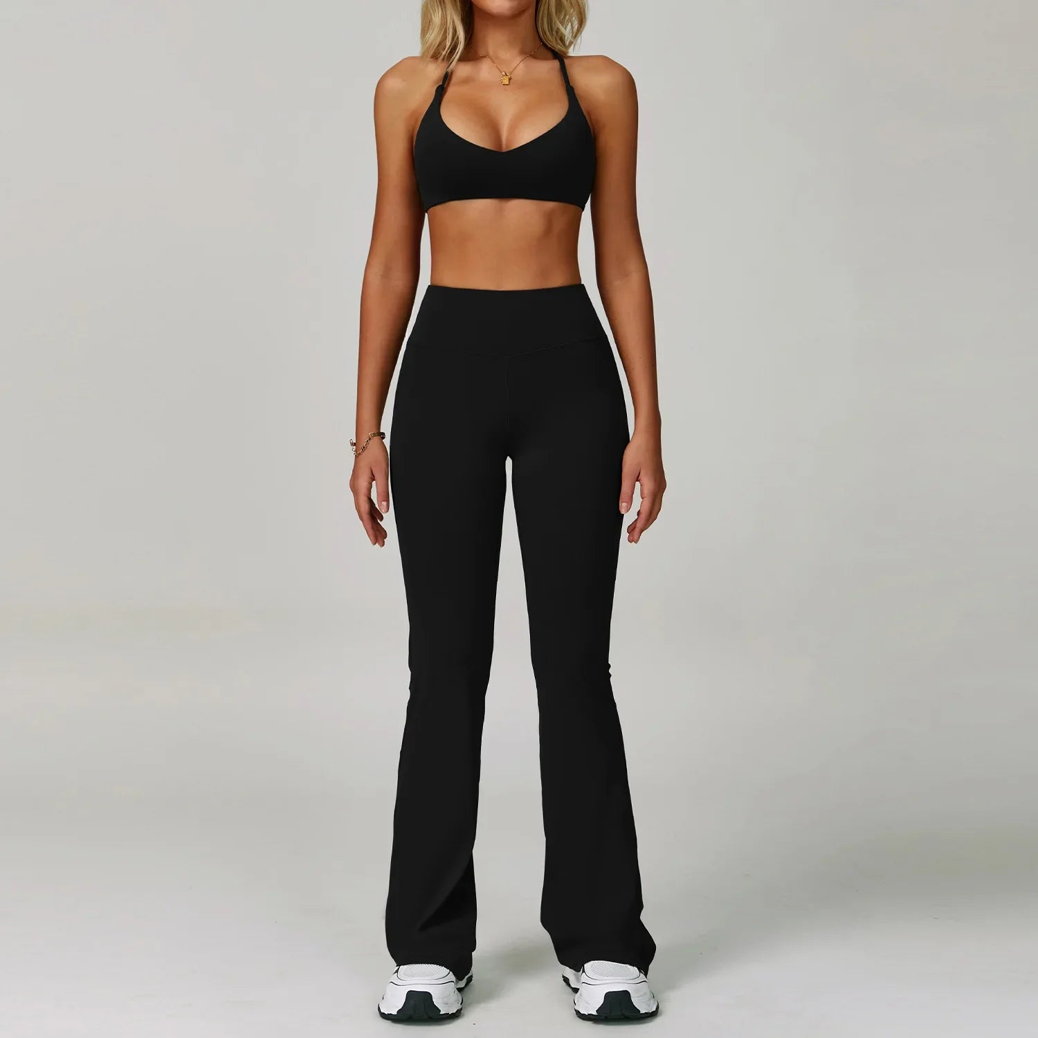 Conjuntos de 2 uds de chándal para mujer, ropa deportiva, conjuntos de Yoga, ropa deportiva, sujetador de entrenamiento, conjunto de mallas de cintura alta, ropa de gimnasio, trajes deportivos
