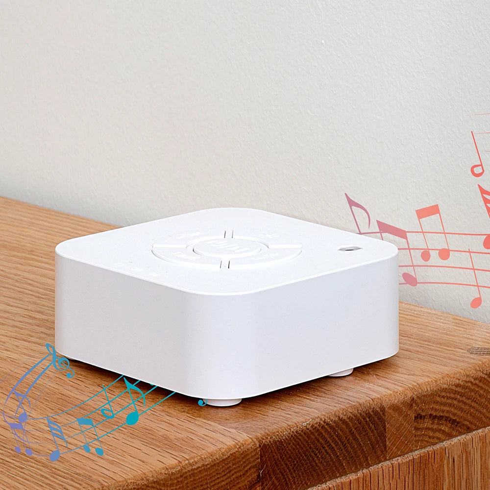 Máquina de ruido blanco para bebé para dormir, chupete de sonido portátil con 10 sonidos relajantes, recargable por USB, temporizador de apagado automático