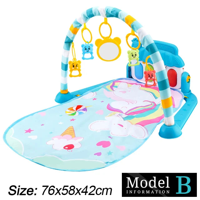 Soporte de Fitness para bebé, juego de música, juguetes de actividades de gimnasio, manta para gatear de Piano para recién nacido, almohadilla de juego de Pedal, regalos de educación temprana de 0 a 36 meses