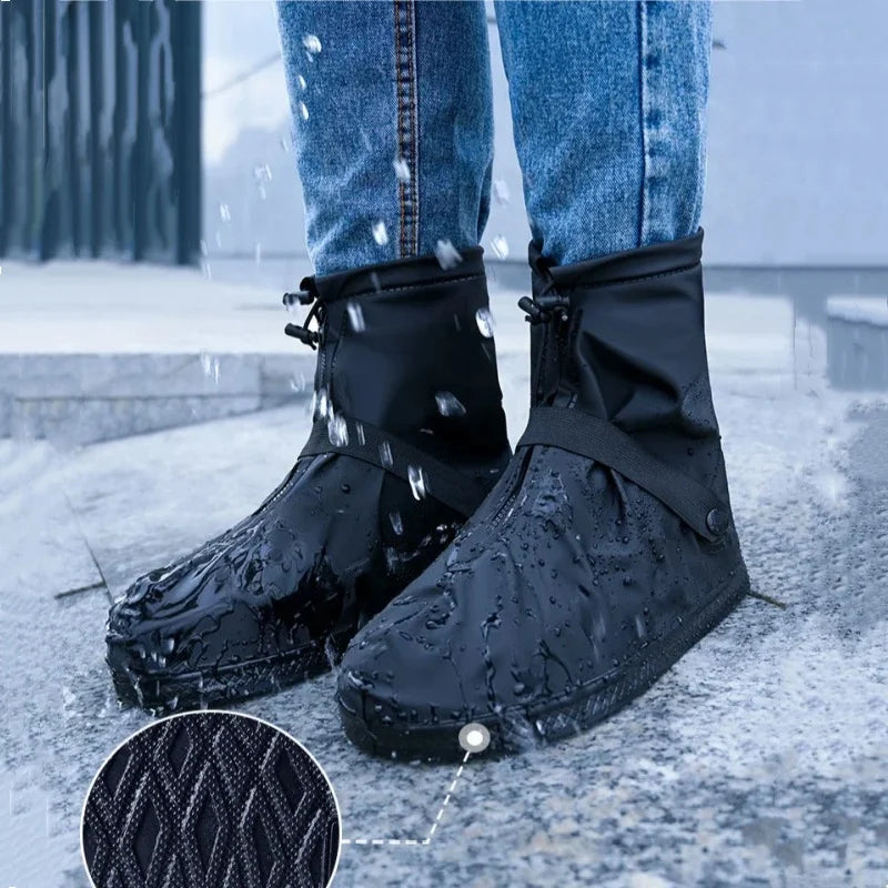 Cubierta impermeable para zapatos contra la lluvia, cubiertas antideslizantes reutilizables para botas de senderismo y ciclismo, protectores para zapatos, cubierta para botas de arena húmeda para lluvia y nieve