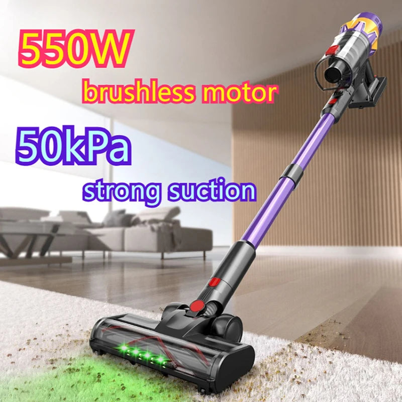 MPQU V18 50kPa 550W Aspiradora inalámbrica Batería extraíble 3 modos de potencia 1.2L Cubo de polvo Aspiradora de mano para el hogar