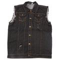 Chaleco Vaquero para Hombre, Cuello Vuelto, Sin Mangas, de Moda, con Botones, Estilo Casual