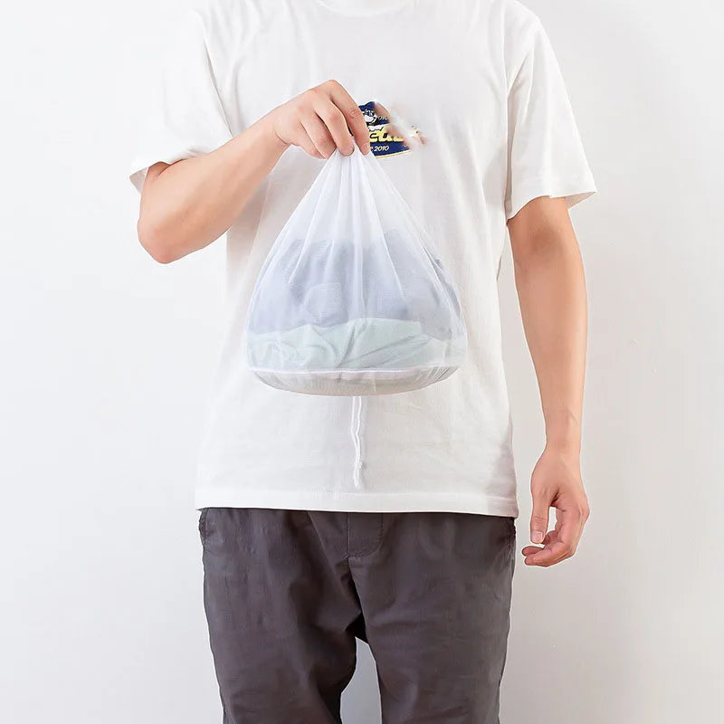 Bolsa de lavandería de gran tamaño, organizador de malla, red, sujetador sucio, calcetines, ropa interior, almacenamiento de zapatos, cubierta para lavadora de ropa
