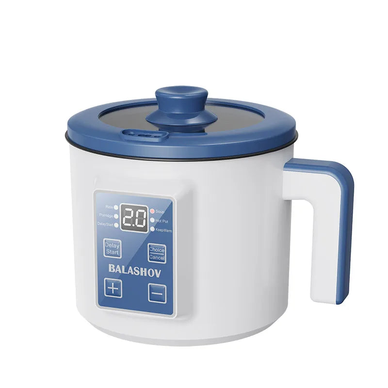 Olla arrocera eléctrica individual de doble capa, Mini cocina automática inteligente para el hogar, enchufe europeo de 220V, multicocina de arroz al vapor P