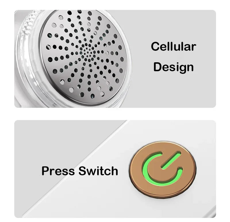 Recortador de bolas de pelo eléctrico para ropa, eliminación automática de bolas de pelo, afeitado, seis cabezales de cuchillo, carga Usb, portátil para el hogar, eliminación de pelusas