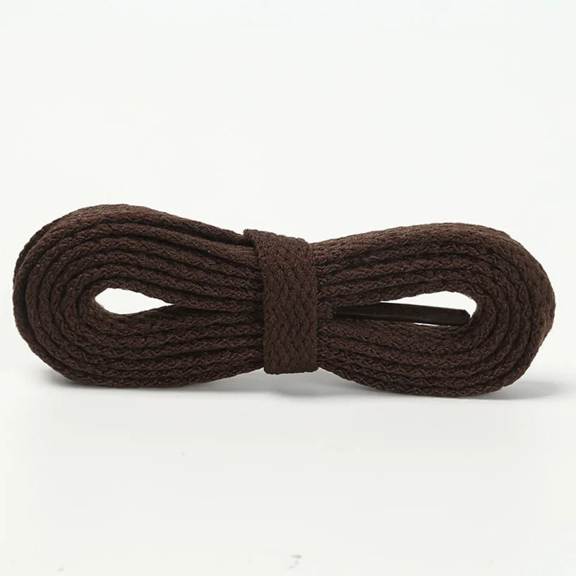 1 par de cordones de zapatos deportivos informales a la moda, cordones planos sólidos, cordones planos dobles, cordones de poliéster de alta calidad, 15 colores