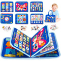 Juguetes Montessori, tablero ocupado, tablero de desarrollo de actividades sensoriales para niños pequeños para habilidades motoras, juguetes educativos de actividades de viaje