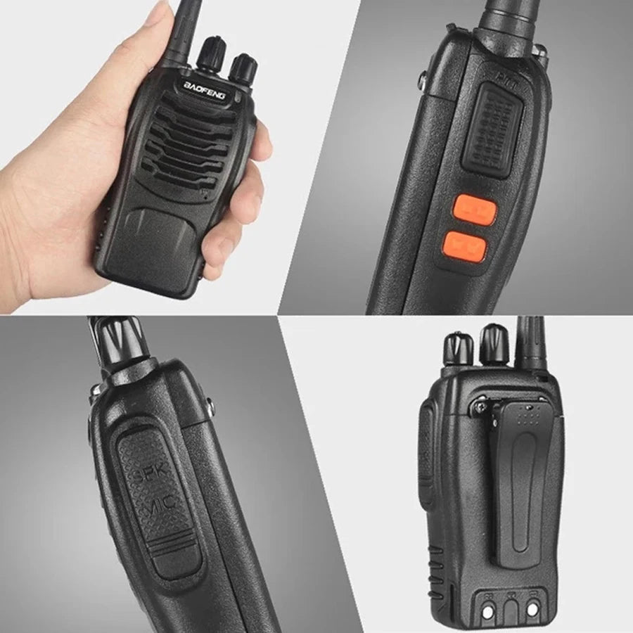 2 uds Baofeng BF 888S Walkie Talkie UHF BF888S transceptor de Radio portátil de jamón bidireccional de largo alcance para receptor de Hotel de caza