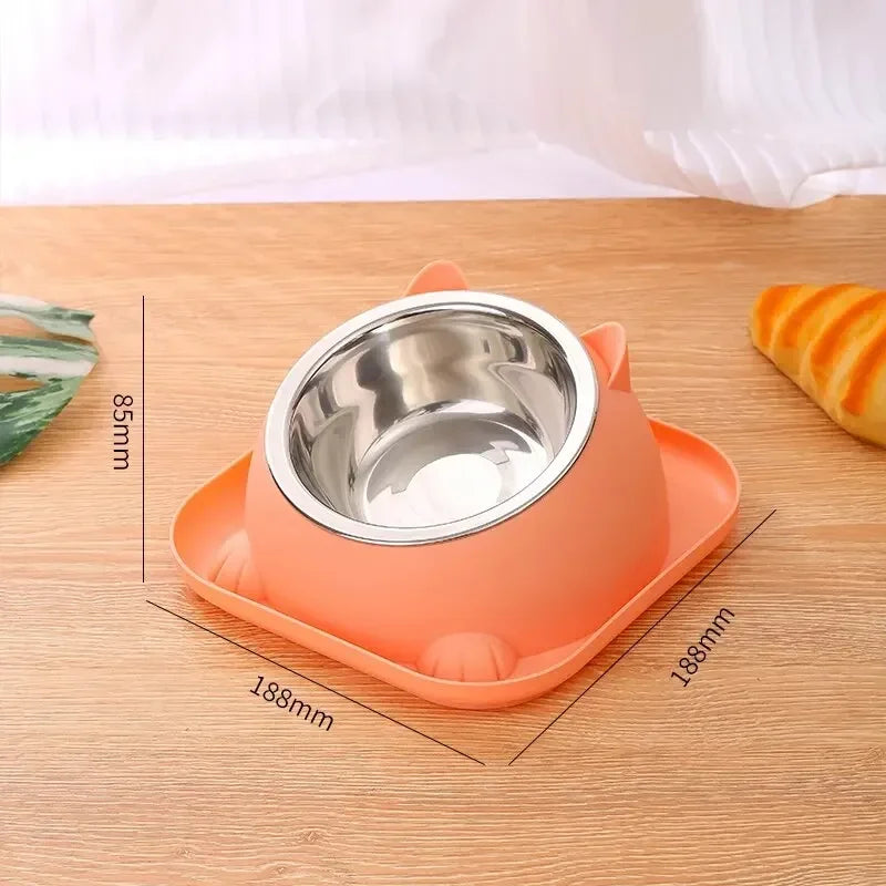 Cuenco para gatos antivuelco con forma divertida con agua añadida para evitar hormigas, cuencos para perros, inclinados y antideslizantes