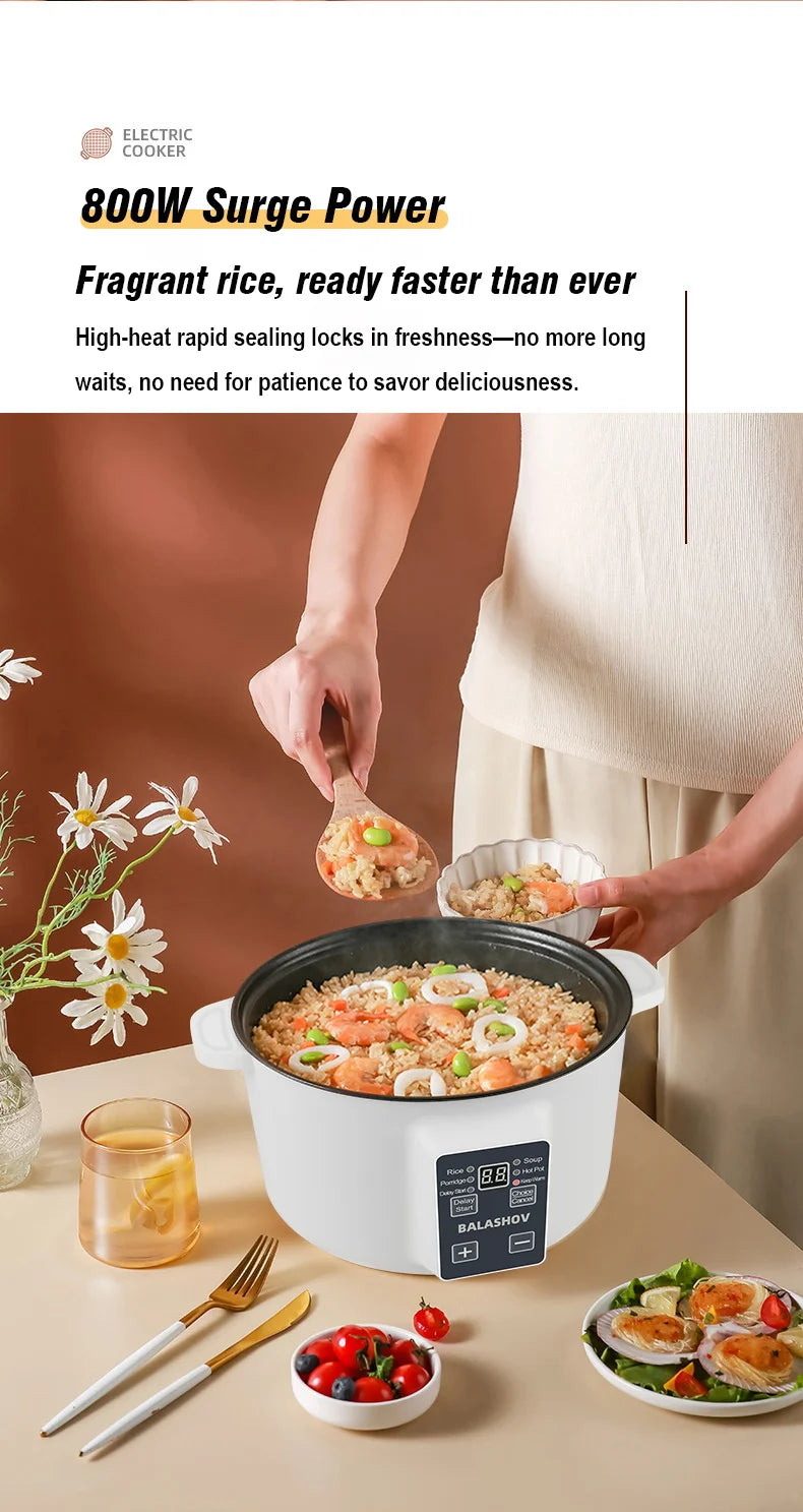 Cocinas múltiples para el hogar de 220V, cocina eléctrica de 3,5 L, olla de cocina antiadherente, olla caliente, olla arrocera inteligente, aparatos de cocina