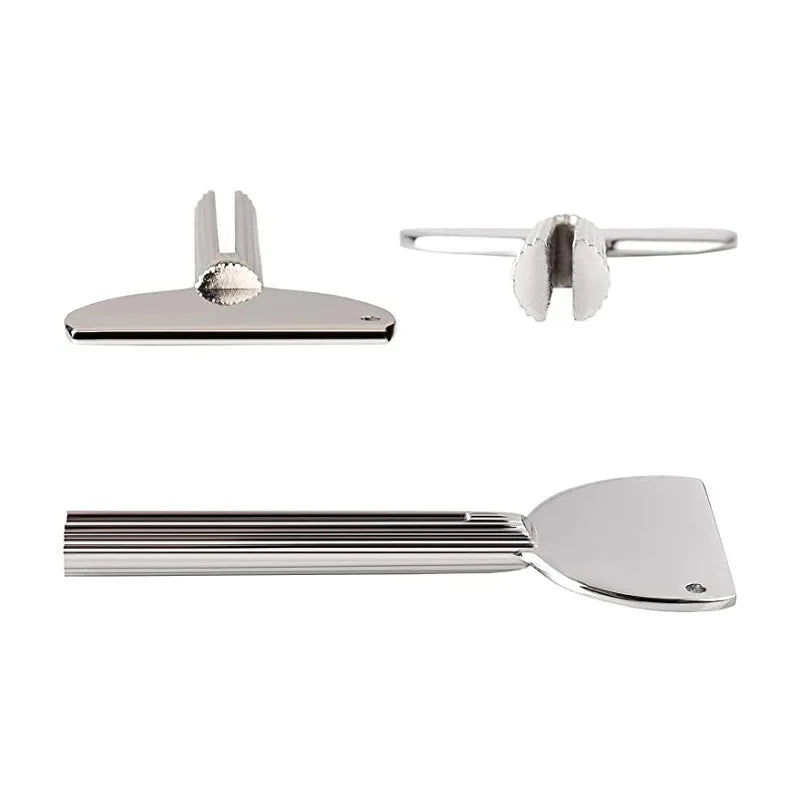 Exprimidor de pasta de dientes de acero inoxidable, limpiador Facial, dispensador de pasta de dientes, herramientas de tubo, accesorios de baño de Metal, 1 ud.