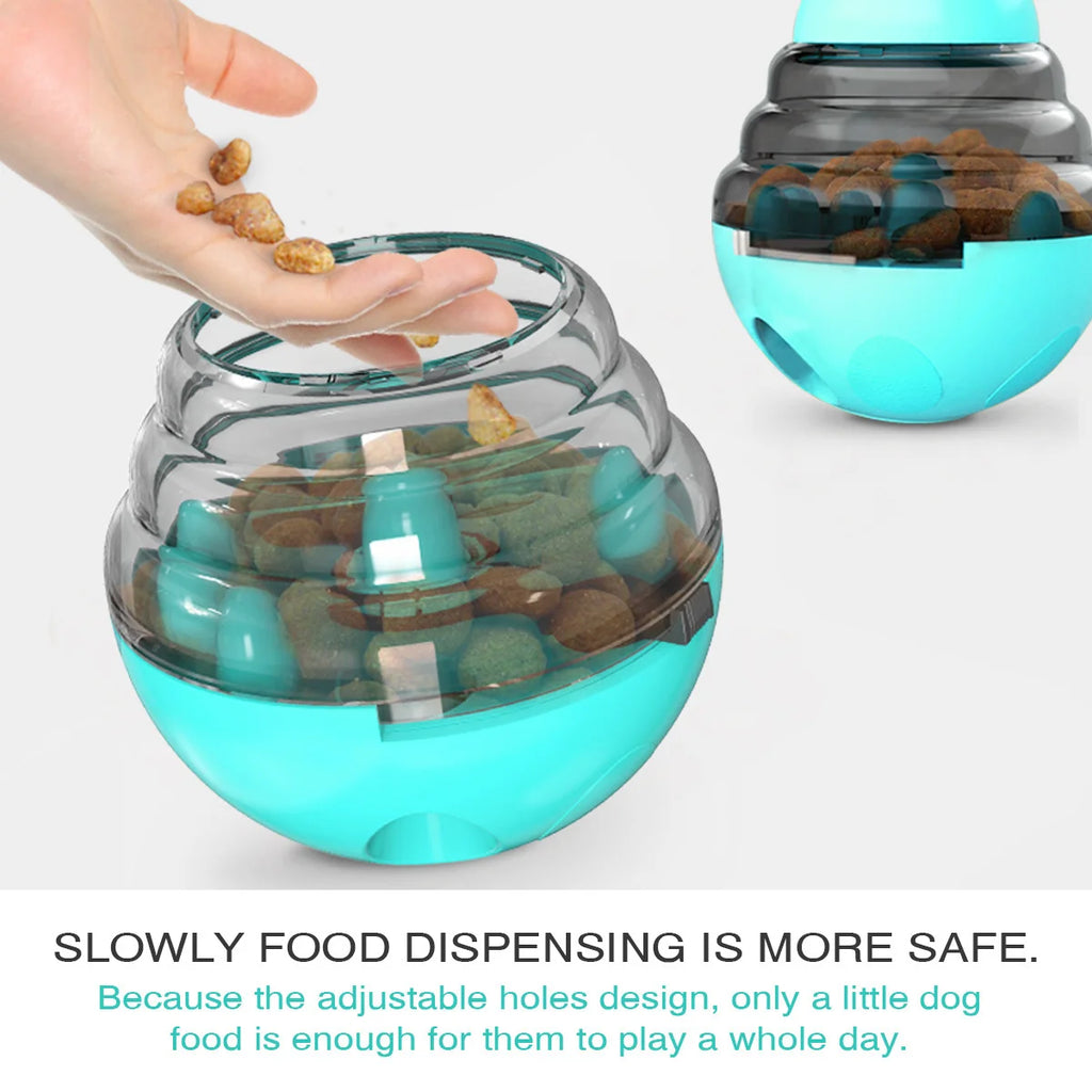 Juguete Dispensador de Comida para Perros, Tipo Rompecabezas, con Bola Antiderrames, Alimentador Lento