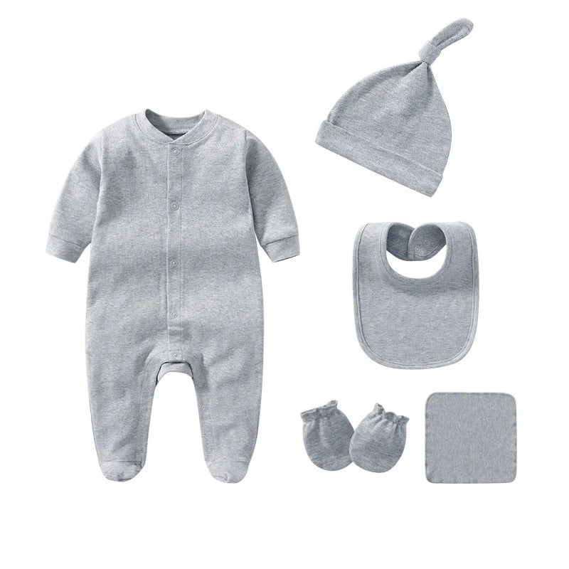 Conjunto de ropa para bebé recién nacido, niño y niña, peleles de Color sólido de manga larga de algodón 100%, traje con pechera, productos infantiles de 0 a 3 meses