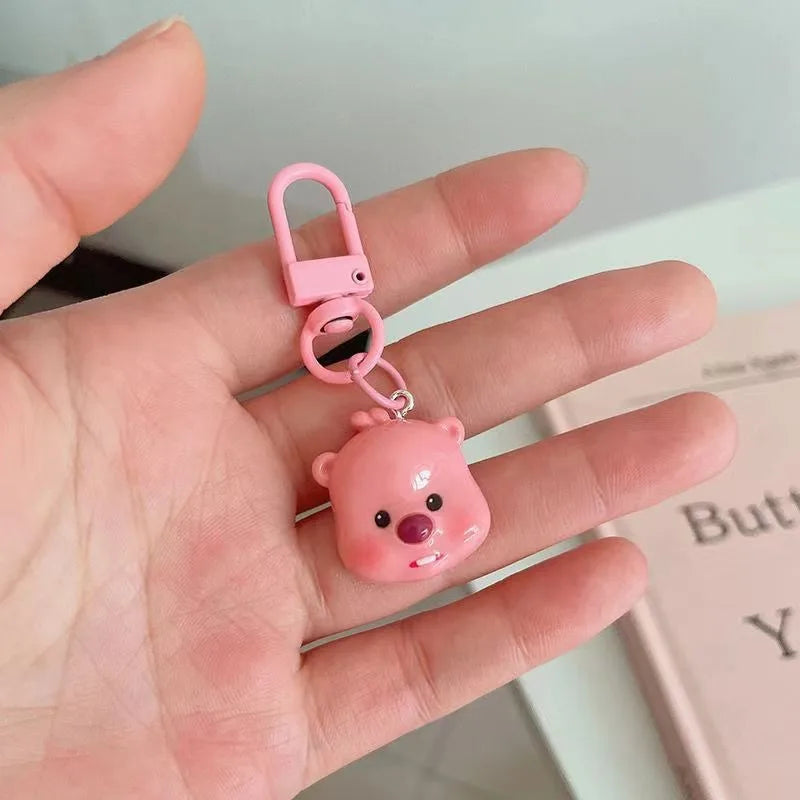 Nuevo Llavero de Muñeco Pororo Loopy de Alto Valor Estético, Colgante Kawaii para Mochila Escolar, Decoración Súper Linda y Creativa, Regalo de Cumpleaños