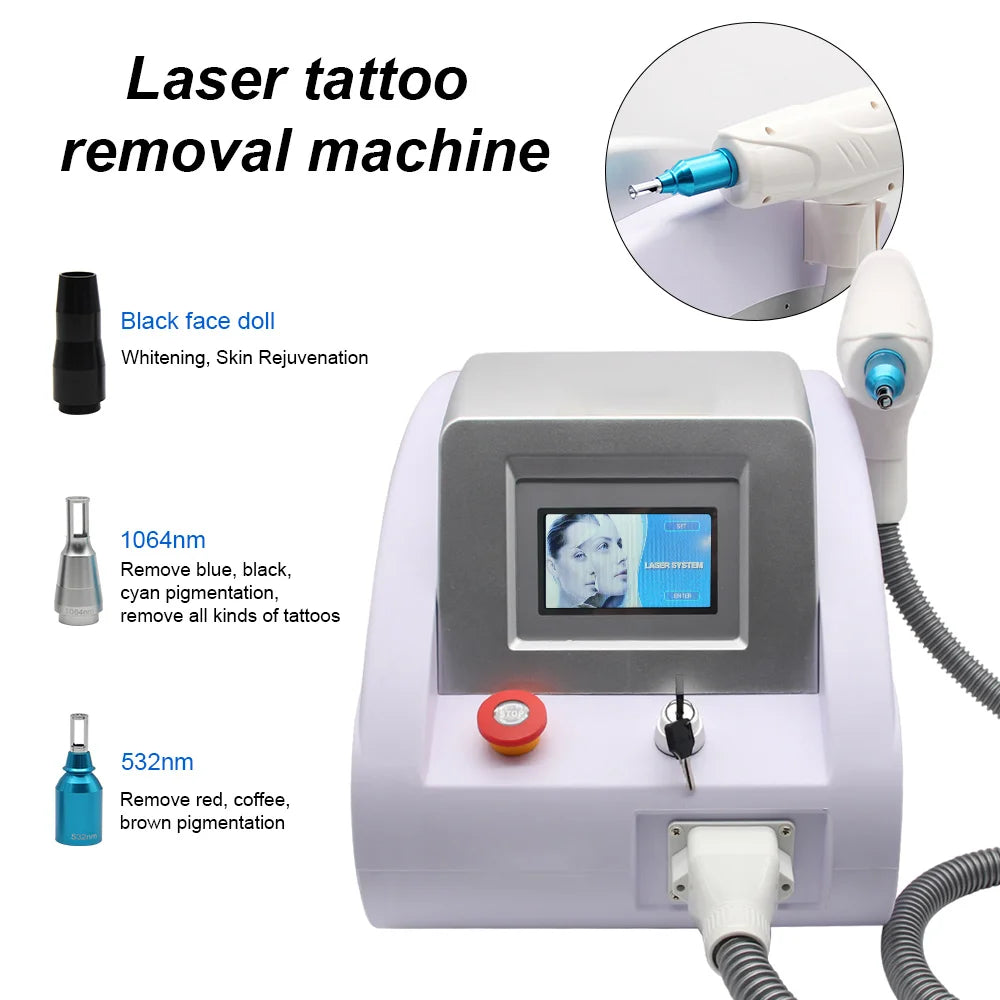 Máquina de Belleza Láser Más Vendida, Láser Portátil Q-switch ND YAG para Eliminación de Tatuajes, Eliminación de Pigmentación, Máquina de Peeling de Carbono