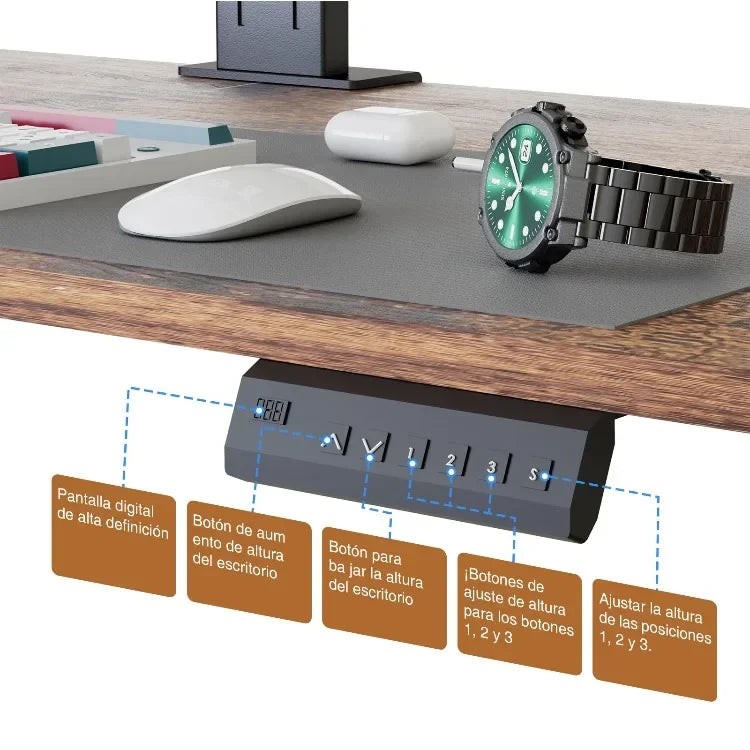 Escritorio eléctrico para ordenador, mesa ergonómica con altura ajustable para sentarse y ponerse de pie, escritorio para juegos, muebles para el hogar y la Oficina