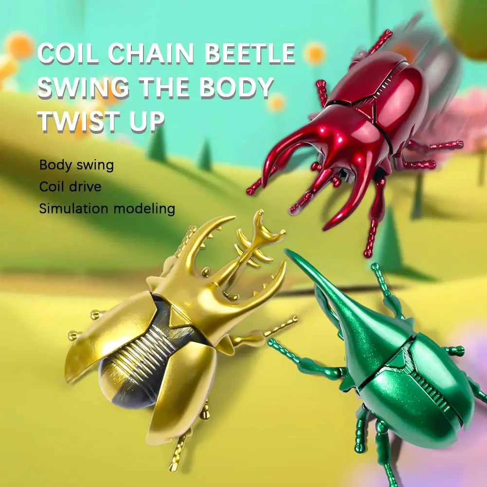 Diseño realista de escarabajo de rinoceronte, experiencia de tacto suave, Material de alta calidad, diversos opciones de Color, juguete divertido de juego de cuerda