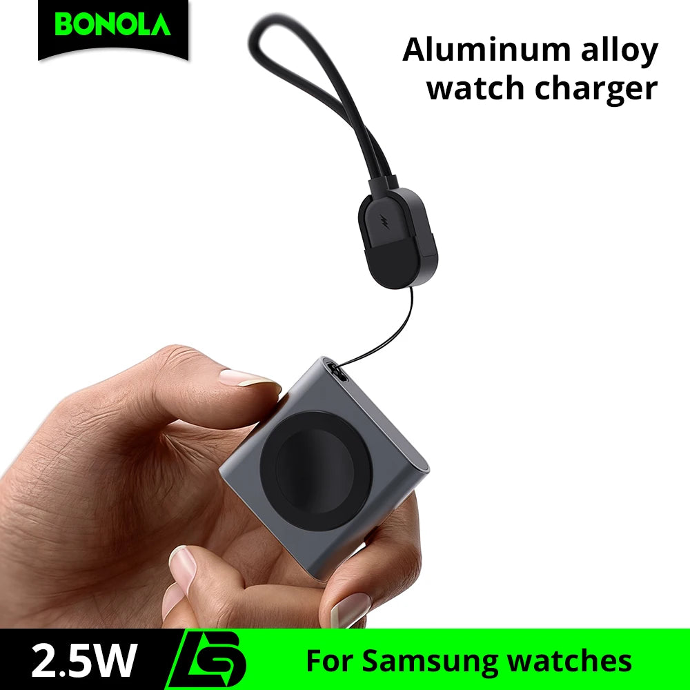 Cargador Magnético Bonola para Reloj Samsung Galaxy Watch Ultra/8/7/6/5 Classic, Carga Inalámbrica Portátil de C a C para Galaxy Active