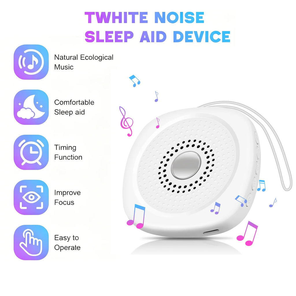 Máquina de Sonido Blanco con 10 Sonidos Relajantes, Ayuda para Dormir para Bebés, Niños y Adultos, Relajación Nocturna, Dispositivo para Aliviar la Presión