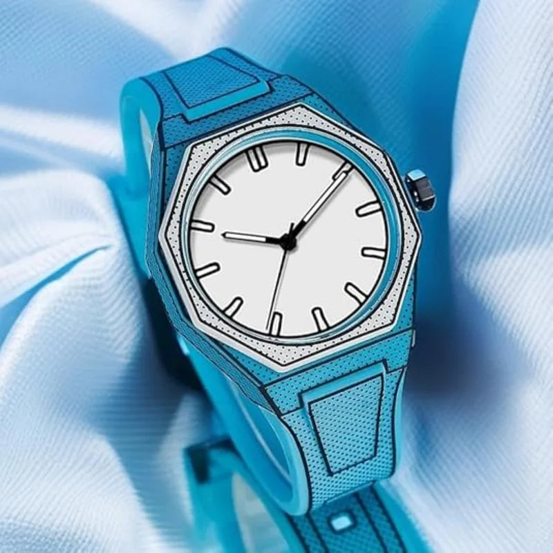 Reloj Deportivo para Hombre, Diseño Minimalista y Creativo Inspirado en el Anime, con Diseño de Gusano, Elegante y Duradero