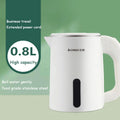 Hervidor Eléctrico Mini de 0.8L, Tetera de Acero Inoxidable 304 de Pequeña Capacidad, Hervidor Portátil para Hotel, Dormitorio, Viajes, 220V