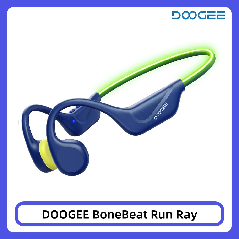 Audífonos DOOGEE BoneBeat Run Ray con Conducción Ósea, 10 Horas de Duración, Bluetooth 6.0, Dinámicos, Deportivos, Ligeros, Inalámbricos, de Diseño Abierto