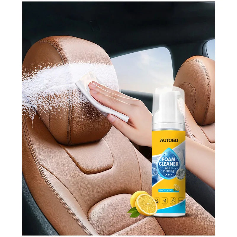 Limpiador de Espuma Multienzimático 4 en 1 para Interiores de Auto, Cuero, Plástico, Tela, Agente de Limpieza sin Espuma para Cocina, Baño y Sofá