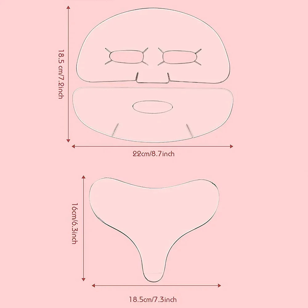 Parches de silicona 2 en 1 para la cara y el cuello, antiarrugas, para suavizar la piel del rostro y el pecho, herramientas para el cuidado de la piel.