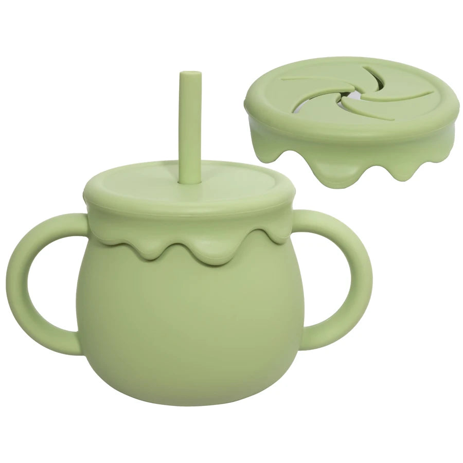 Tazas de alimentación de bebé, vasos portátiles, taza para sorber, contenedor de comida sólida, taza para aperitivos, tazas de aprendizaje para niños pequeños, suministros para recién nacidos