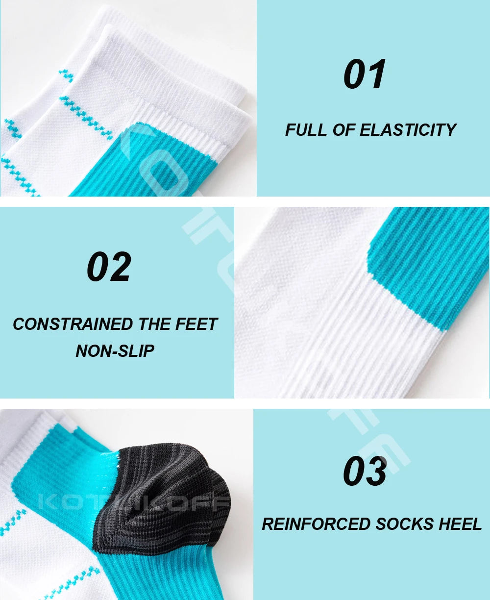 Kotlikoff-calcetines de compresión para fascitis Plantar, almohadilla de pie, espolones de talón, dolor de arco, calcetines cómodos, calcetines de tobillo venoso, Insoes