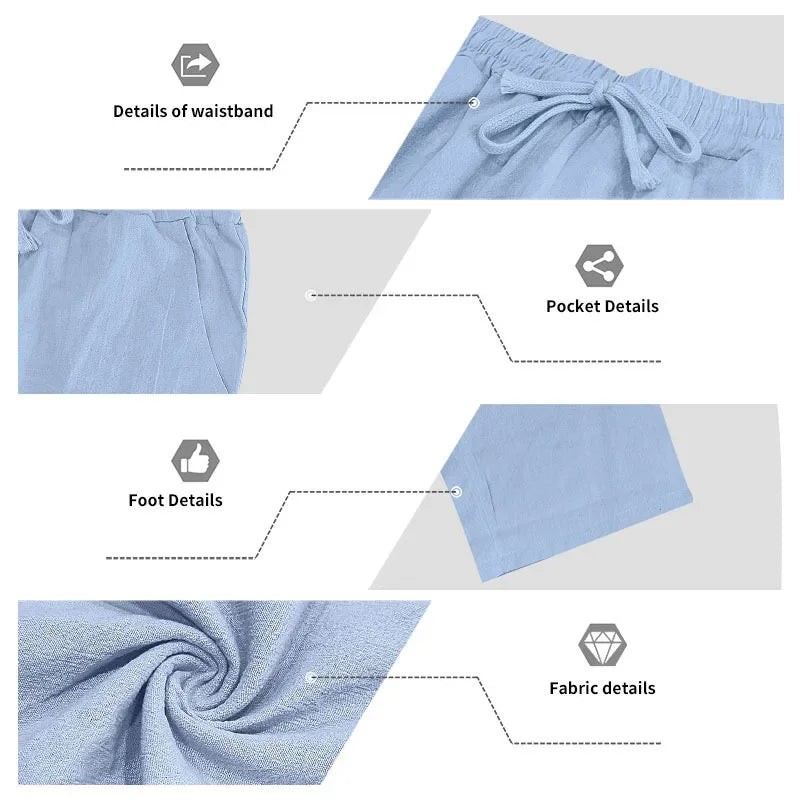 Conjunto informal holgado de lino para hombre, camisa Henry de manga larga y pantalones largos, conjunto cómodo y transpirable a la moda para otoño 2025