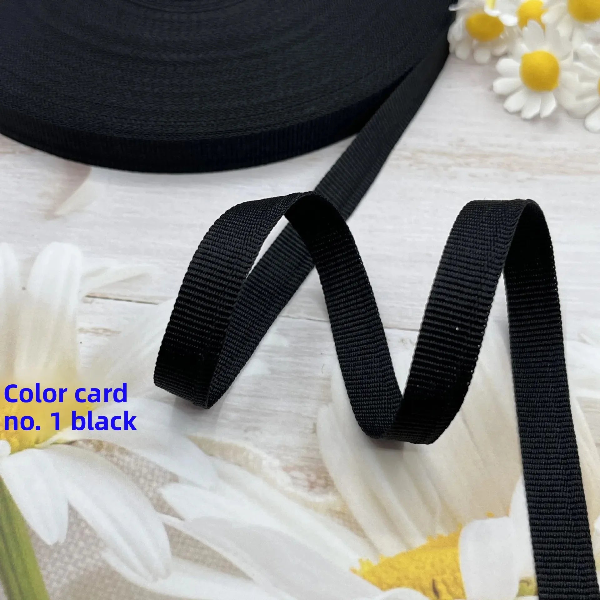 Cinta de encuadernación de borde de tejido liso de poliéster colorido, cinturón de tela de nailon, cinturón de lona con borde en rollo, corbatas para artículos para el hogar