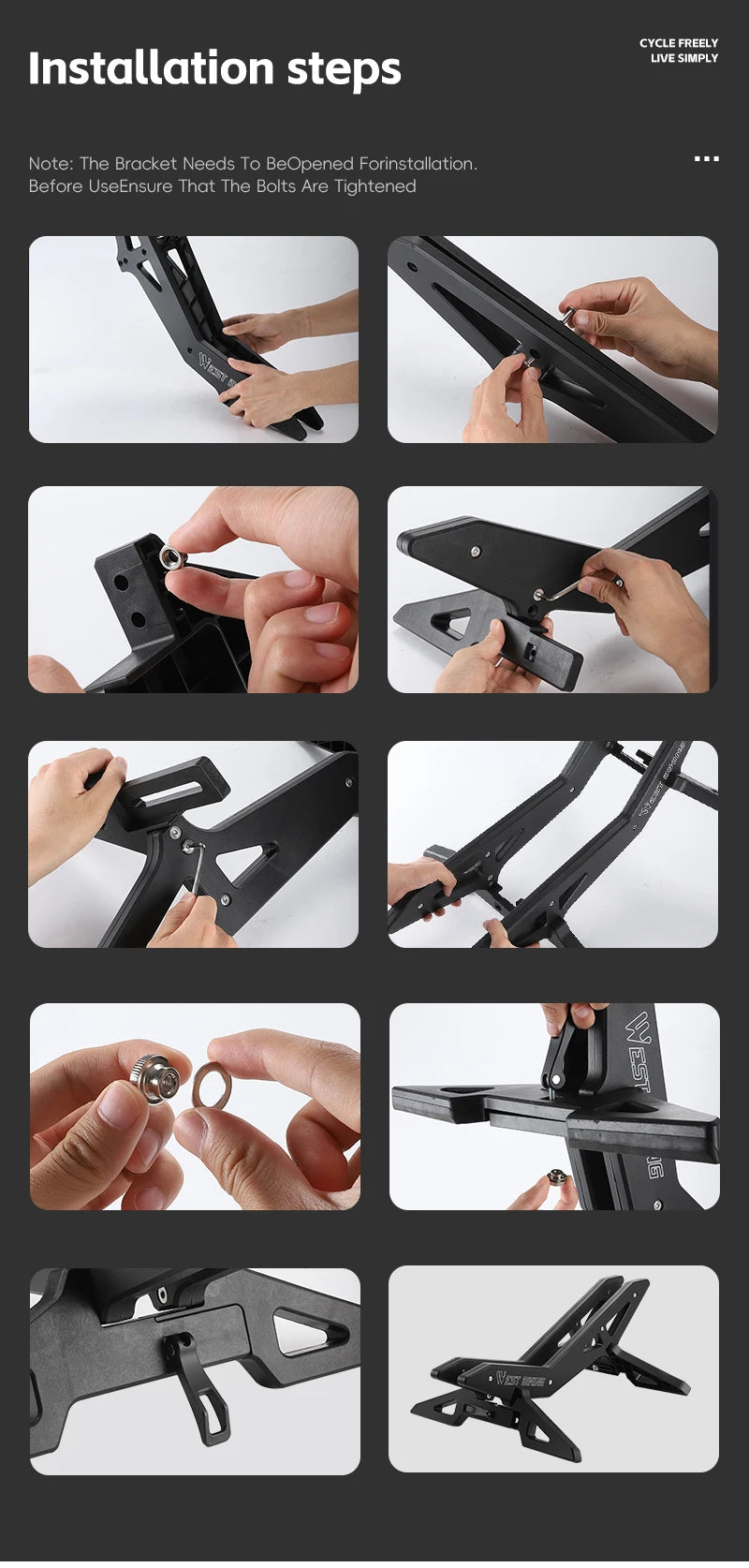 WEST BIKING-estante de estacionamiento para bicicleta, soporte Universal ajustable para bicicleta de montaña y carretera, soporte de estacionamiento para almacenamiento de bicicletas en interiores, accesorios para ciclismo