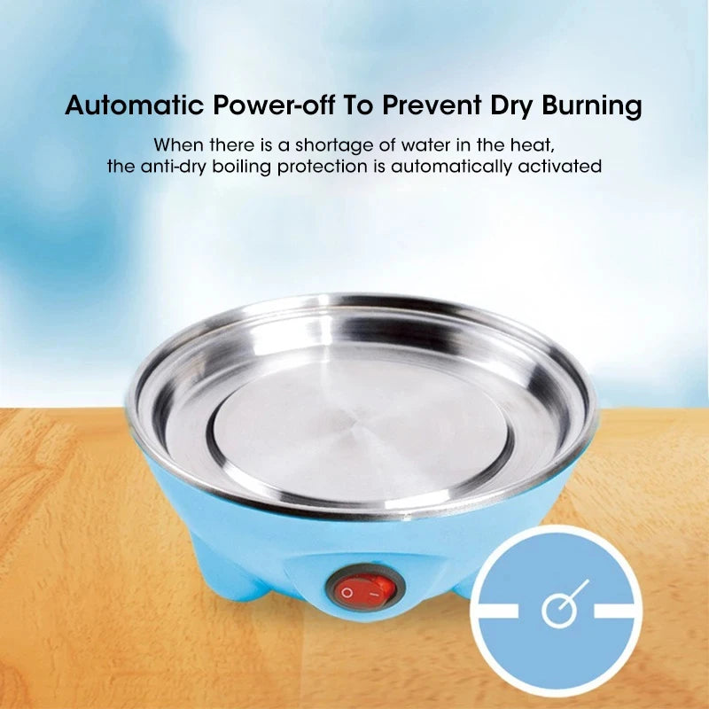 Cocedor de Huevos Automático con Apagado Automático, para el Hogar, 7 Huevos, Multifuncional, para Huevos Cocidos al Vapor, Máquina para Huevos Escalfados, Artefacto para el Desayuno