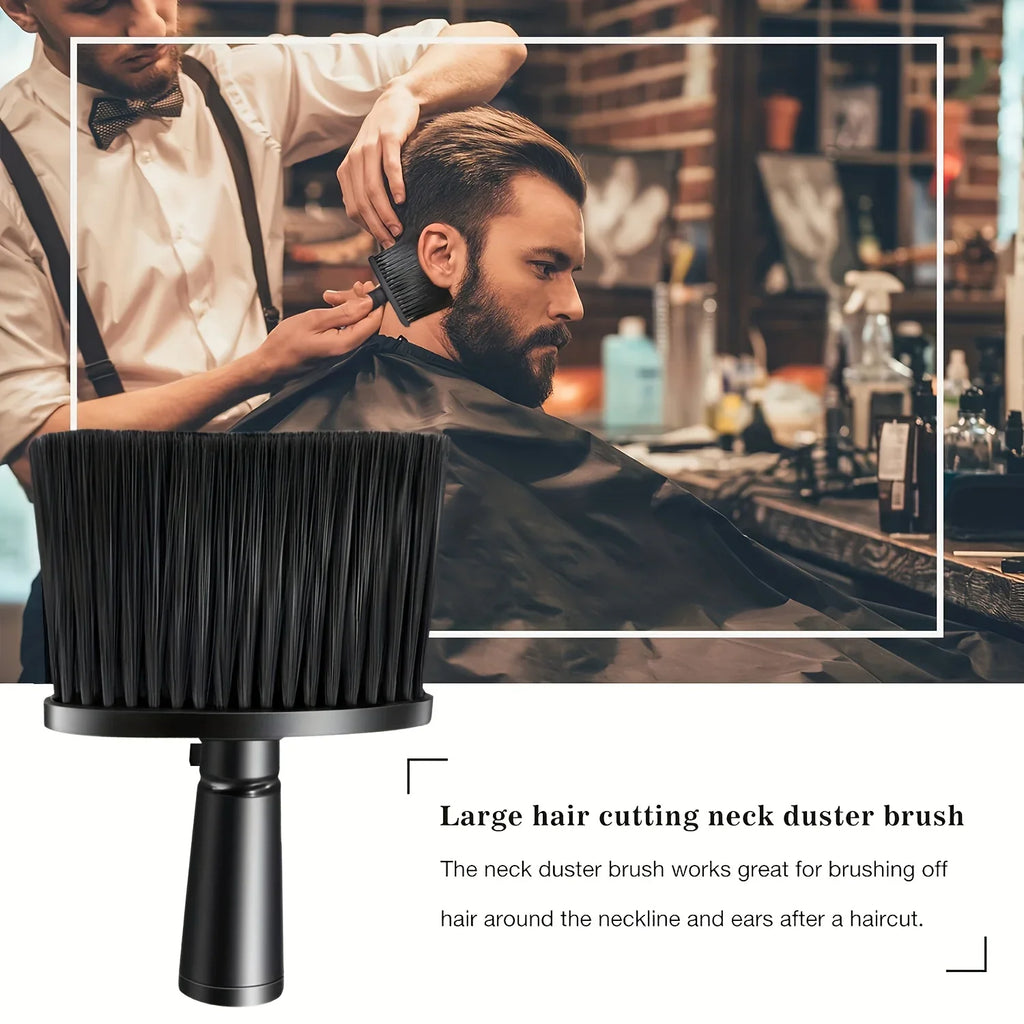 Cepillo de nailon suave para limpieza del cabello, plumero profesional para el cuello de peluquero, cepillo de limpieza multifuncional, adecuado para salón