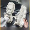 Zapatillas Deportivas Transpirables de Malla para Hombre Primavera 2025, Modernas, Combinables con Todo, Suela Gruesa, Casual...
